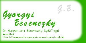 gyorgyi besenczky business card